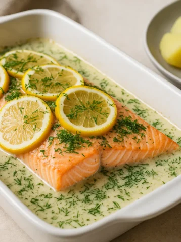 Lax i ugn med citron och dill