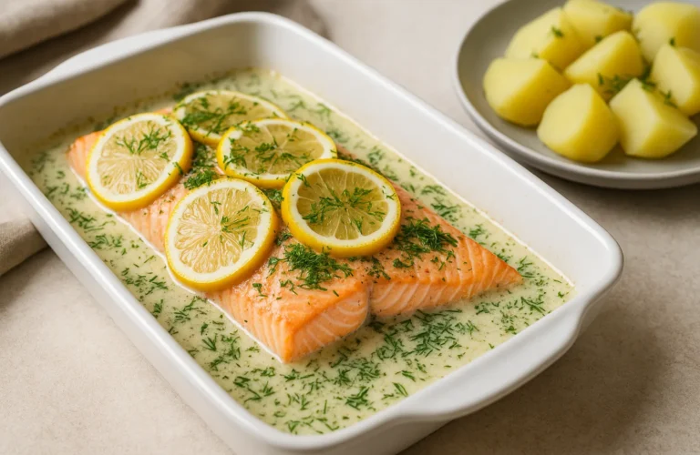 Lax i ugn med citron och dill