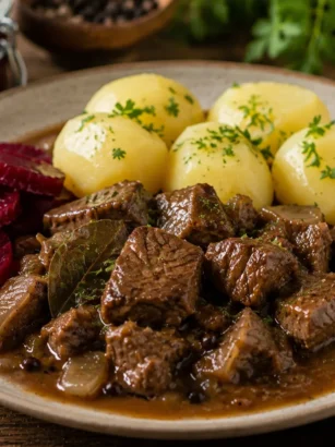 Kalops med kokt potatis